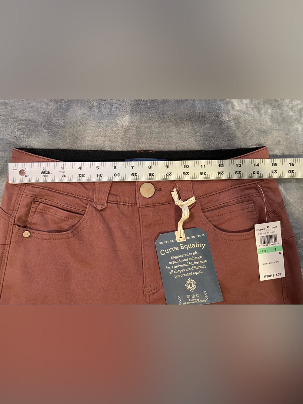 NWT Democracy AbSolution Ankle Skimmer Pants Trousers Mauve Rose Women's Size 8 - Picture 6 of 7